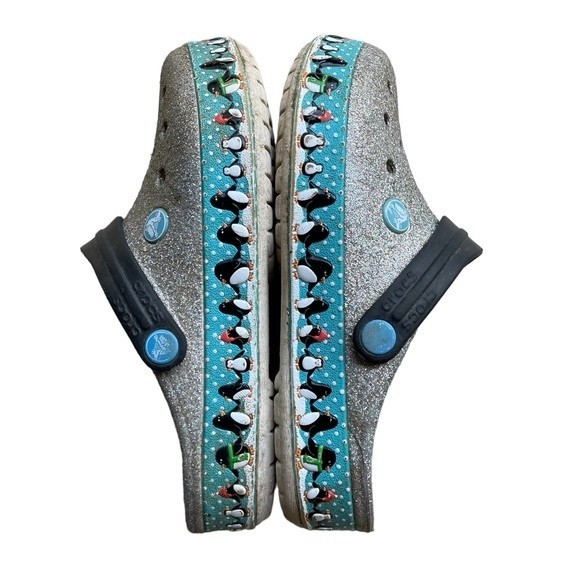 Crocs Unisex Limited Edition Glitter Penguin Clog Mule M4/W6 - Picture 5 of 8
